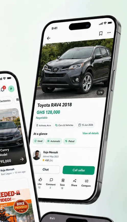 Jrozo Listing detail with seller information, contact actions and comparison controls